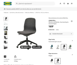 Silla de escritorio IKEA LANGFJALL (LÅNGFJÄLL)