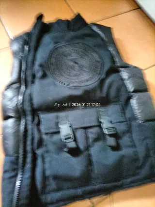 Chaleco acolchado sin mangas negro