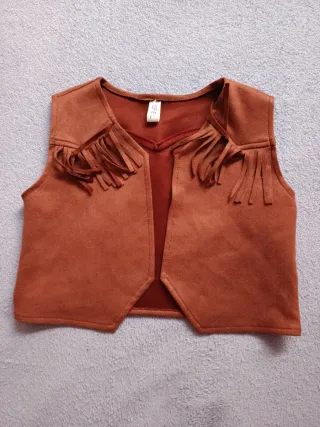 Chaleco vaquero con flecos talla 3 / 4 años