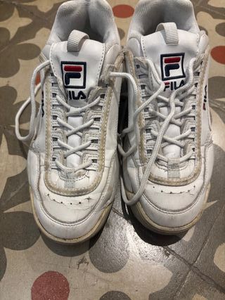 Zapatillas mujer Fila Talla 39 Blancas