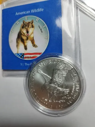Onza Plata American Eagle Lobo 2022 Color