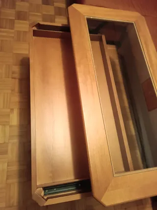 Mesa de centro madera y cristal