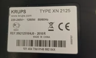 Cafetera Nespresso Krups XN2125
