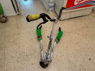 Patinete doble 3 ruedas verde