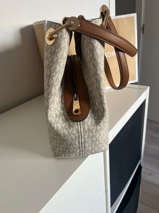 Bolso Michael Kors Blanco y Marrón