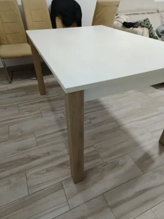 Mesa extensible madera 90x135cm a 180cm