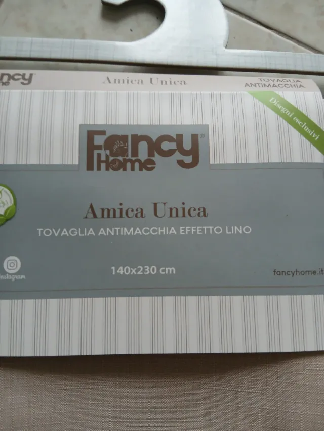 Tovaglia antimacchia effetto lino 140x230 cm