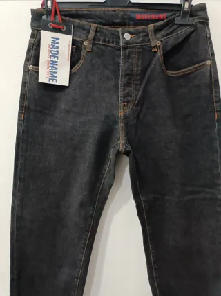 Madename Jeans Uomo Capri Nero Carbone