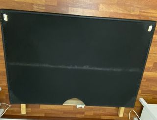 Cabecero Cama 160cm Piel Sintética Negra