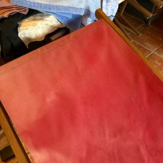 Amaca vintage in tela e legno