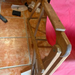 Amaca vintage in tela e legno