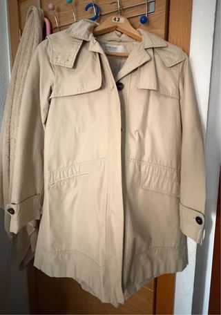 Gabardina Zara Beige Mujer