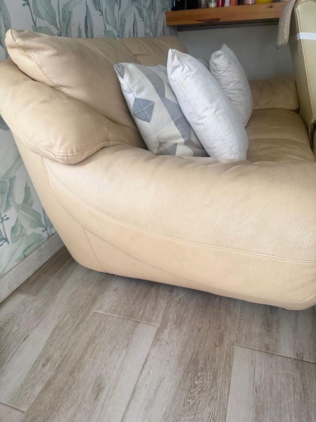 Sofá de piel Natuzzi Beige URGE!
