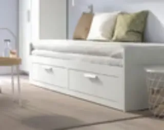 Cama Diván Blanca con Cajones