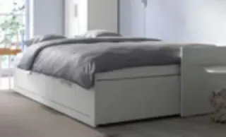 Cama Diván Blanca con Cajones