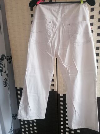 Pantalón pirata blanco talla 44
