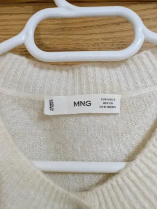 Chaqueta de punto Mango beige