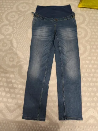 Pantalón vaquero premamá Kiabi azul