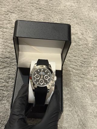 Reloj Seiko Daytona Negro y Plateado