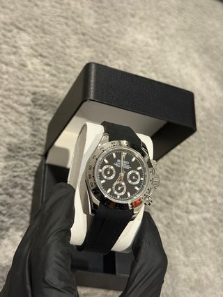 Reloj Seiko Daytona Negro y Plateado