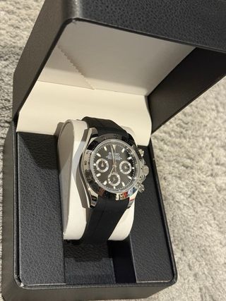Reloj Seiko Daytona Negro y Plateado