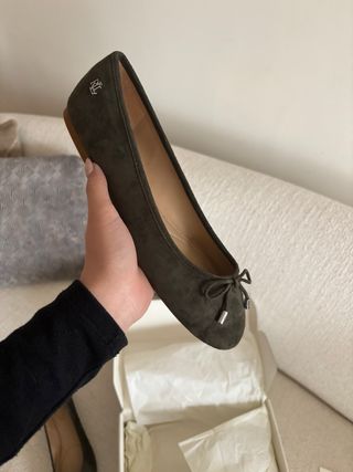 Bailarinas ante verde Polo Ralph Lauren