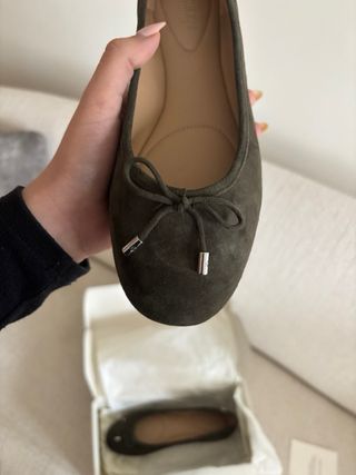 Bailarinas ante verde Polo Ralph Lauren