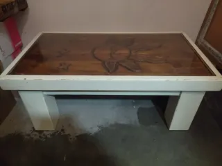 Mesa baja de salón de madera maciza