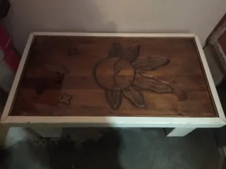 Mesa baja de salón de madera maciza