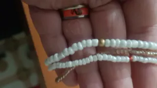 3 braccialetti bianchi fatti a mano