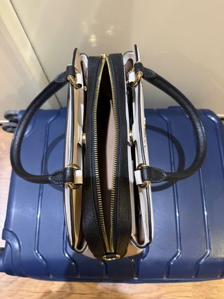 Bolso Coach mediano beige y crema