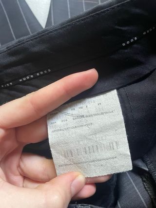 Traje Hugo Boss Gris Rayas