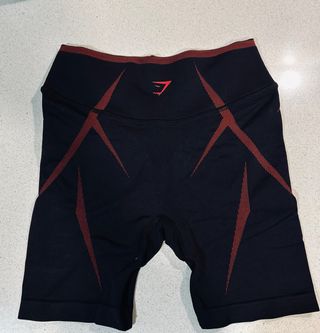 Gymshark Apex Lift Seamless Shorts Negro/Rojo