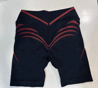 Gymshark Apex Lift Seamless Shorts Negro/Rojo