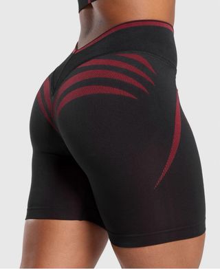 Gymshark Apex Lift Seamless Shorts Negro/Rojo