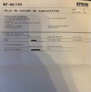 Impresora Epson WorkForce Pro WF-M5799