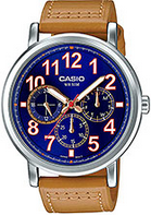 Orologio Casio Pelle Marrone Blu