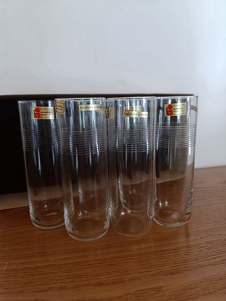 Set 6 Bicchieri Vintage Cristallo Incisi