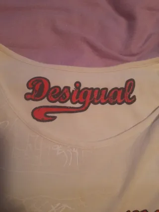 Vestido Desigual Corazón Blanco Gris