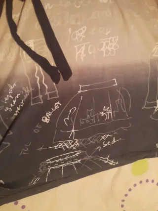 Vestido Desigual Corazón Blanco Gris