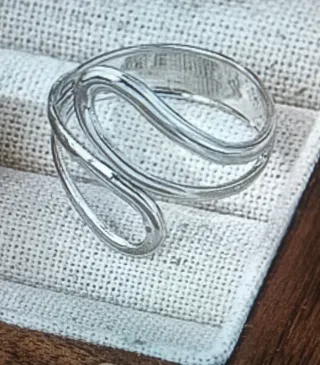 N.3 Anelli Colore Argento Regolabili Nuovi