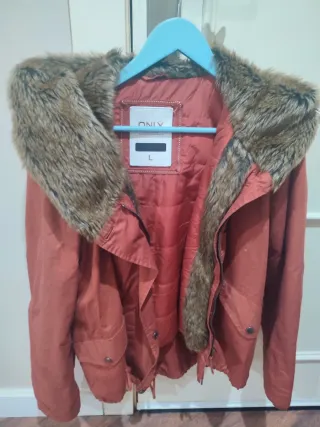 Chaquetón color teja