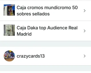Lote CrazyCards caja mundicromo + daka Madrid