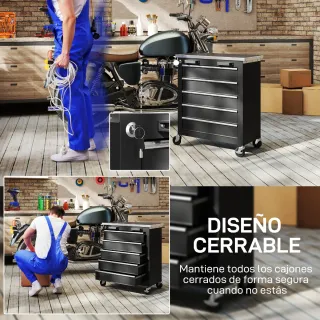 Carro de herramientas con ruedas