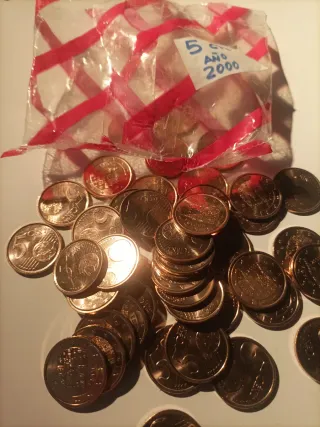 25 Monedas 5 Céntimos Año 2000