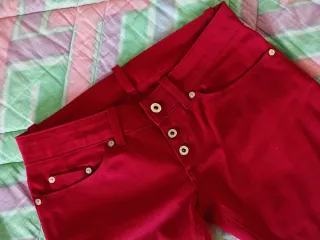 Pantaloni Dondup donna lana 100% rosso-bordo
