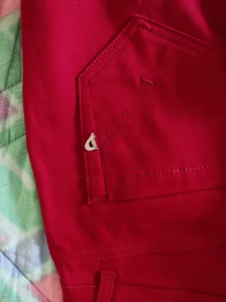 Pantaloni Dondup donna lana 100% rosso-bordo