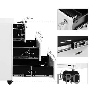 Gabinete de Archivos - OFC63WT - SONGMICS