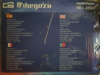 Microondas blanco con grill