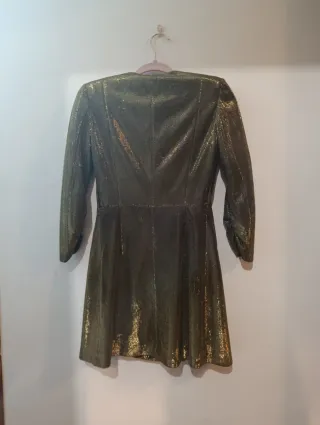 Vestido fiesta dorado brillante